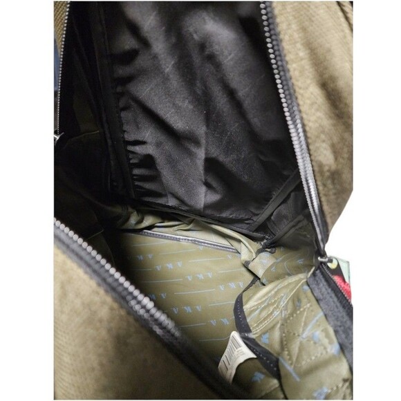 AKA Olive Green Heavy Canvas Backpack Shoulder Bag NWOT - Picture 6 of 13